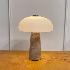 Danish Style Marble Mushroom Table Lamp
