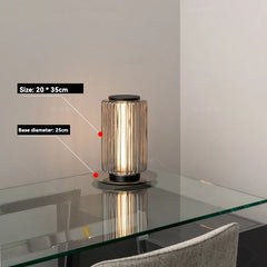 Italian Style Long Glass Column Floor Lamp