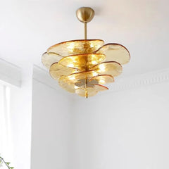 Lotus Leaf Murano Glass Chandelier