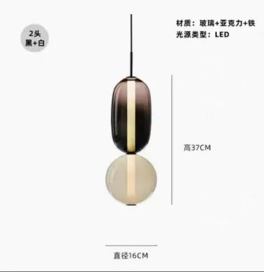 Nordic Luxury LED Colorful Candy Glass Pendant Lamp