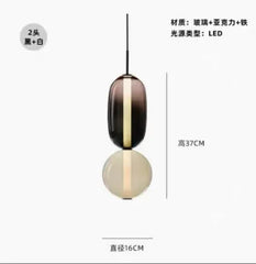 Nordic Luxury LED Colorful Candy Glass Pendant Lamp