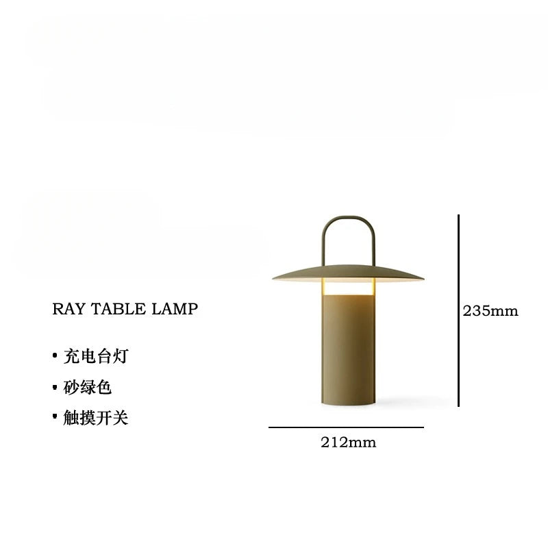 Danish Design Portable Hand-held Table Lamp with Touch Dimming Switch USB Charging