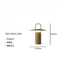 Danish Design Portable Hand-held Table Lamp with Touch Dimming Switch USB Charging