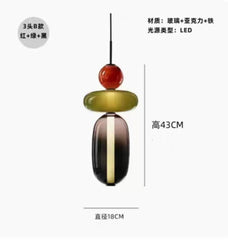 Nordic Luxury LED Colorful Candy Glass Pendant Lamp