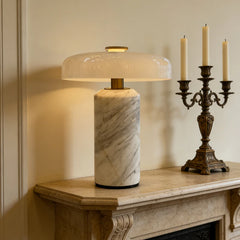 Natural Marble Table Lamp Battery Operated