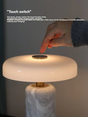 Rechargeable Marble Table Light with Touch Switch