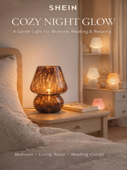 Modern Glass Battery Operated Table Lamp