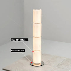 Italian Style Long Glass Column Floor Lamp