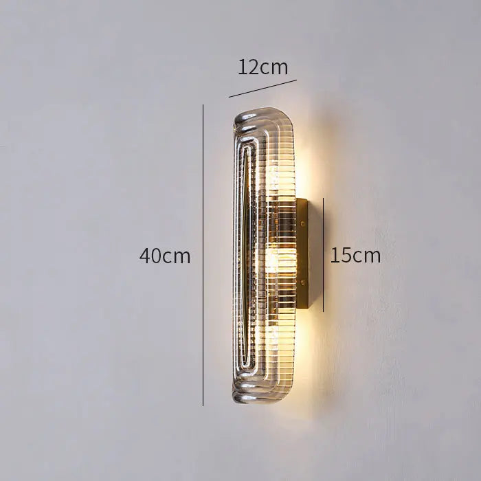 French retro Luxury Glass Wall Lamp