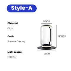 Modern Fine Glass Column Noctambule LED Floor Lamp