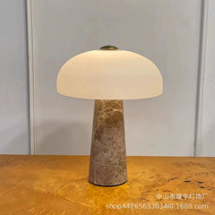 Danish Style Marble Mushroom Table Lamp