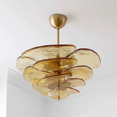 Lotus Leaf Murano Glass Chandelier