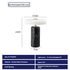 Rechargeable Marble Table Light with Touch Switch