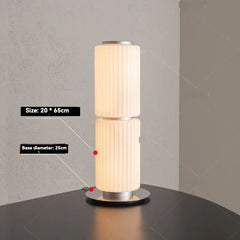 Italian Style Long Glass Column Floor Lamp