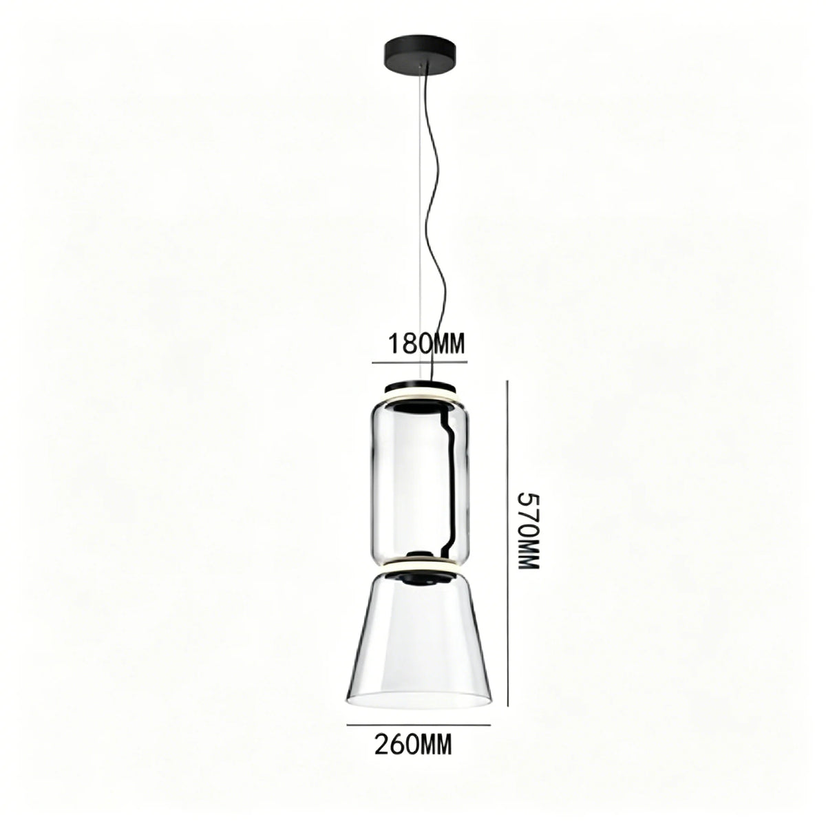 Italian Noctambule Fine Glass Pendant Light