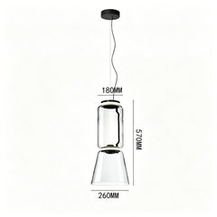 Italian Noctambule Fine Glass Pendant Light