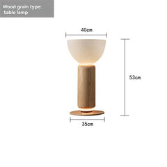 Nordic LED Glass Floor Lamp with Milky White Luster and Walnut Wood