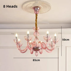 Modern Colorful Murano Style Glass Chandelier