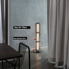 Italian Style Long Glass Column Floor Lamp