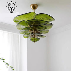 Lotus Leaf Murano Glass Chandelier