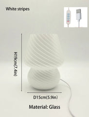 Modern Glass Battery Operated Table Lamp