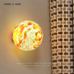 Retro Dopamine Glass Ball Wall Lamp