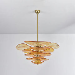 Lotus Leaf Murano Glass Chandelier