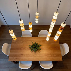 Nordic French Copper Natural Marble Pendant Light