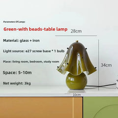 Mushroom Hand Blown Glass Lamp