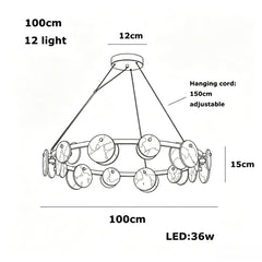 Spanish Natural Alabaster LED Chandelier