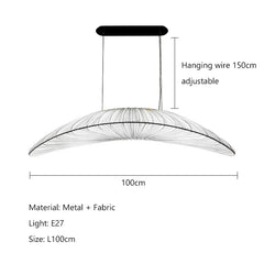 Nordic Minimalist Fabric Over sized Chandelier