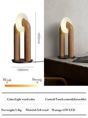 Vintage Solid Wood LED Table Lamps