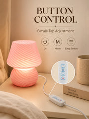 Modern Glass Battery Operated Table Lamp