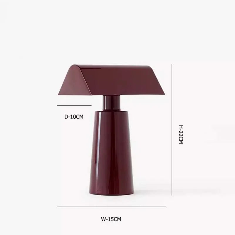 Danish Style Pyramid Wireless Charging Table Lamp with Touch Switch