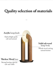 Vintage Solid Wood LED Table Lamps