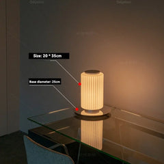 Italian Style Long Glass Column Floor Lamp