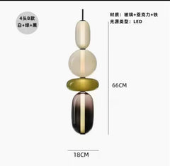 Nordic Luxury LED Colorful Candy Glass Pendant Lamp