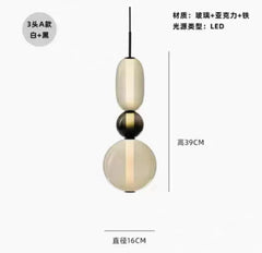 Nordic Luxury LED Colorful Candy Glass Pendant Lamp