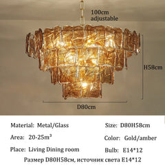 Colorful Murano Glass Chandelier