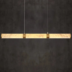 Natural Spanish Linear LED Marble Pendant Light