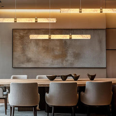 Natural Spanish Linear LED Marble Pendant Light