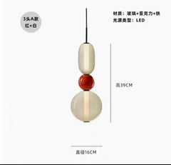 Nordic Luxury LED Colorful Candy Glass Pendant Lamp