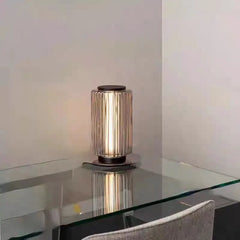 Italian Style Long Glass Column Floor Lamp