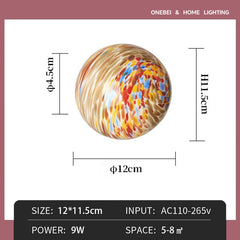 Retro Dopamine Glass Ball Wall Lamp