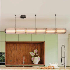 Long Stripe LED Glass Pendant Light
