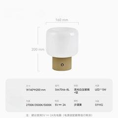 Modern Colorful Table Lamp with Touch Switch USB Charging Battery