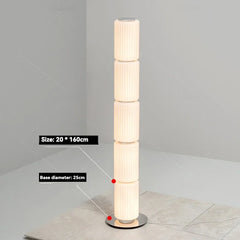 Italian Style Long Glass Column Floor Lamp