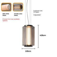 Long Stripe LED Glass Pendant Light