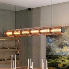 Long Stripe LED Glass Pendant Light