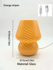 Modern Glass Battery Operated Table Lamp
